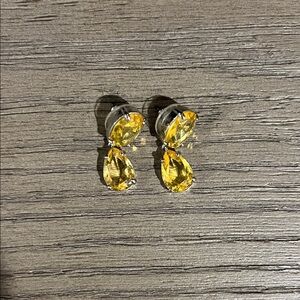 J.Crew Yellow Teardrop Earrings
